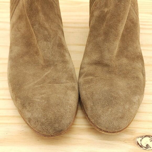 Vince. Women's Ankle Boots Sz 10 Brown Suede Stacked Heel Western Boho Booties - Picture 10 of 10